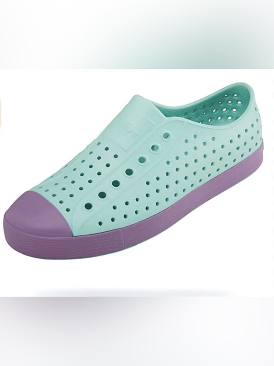 Native Other - Native Jefferson Lightweight Mint Green Slip-On Lavender Sole Sneaker Size J4